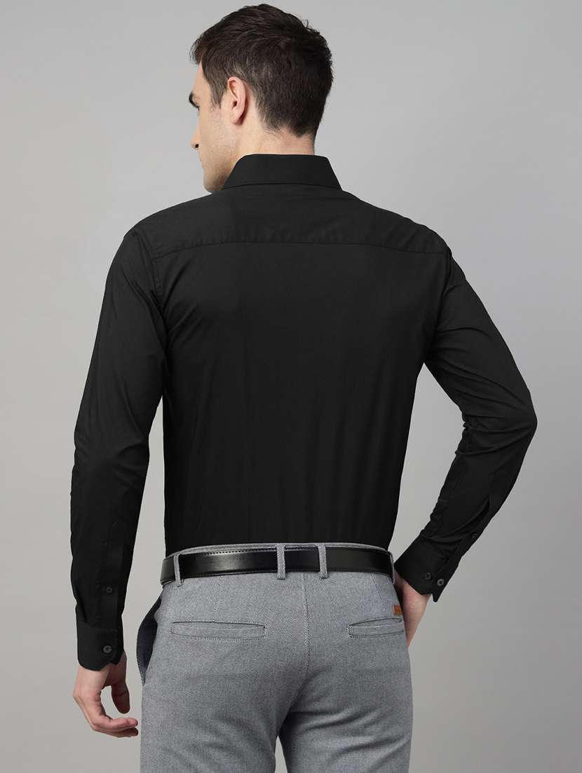 men solid collared long sleeve shirt - 22039543 -  Standard Image - 3