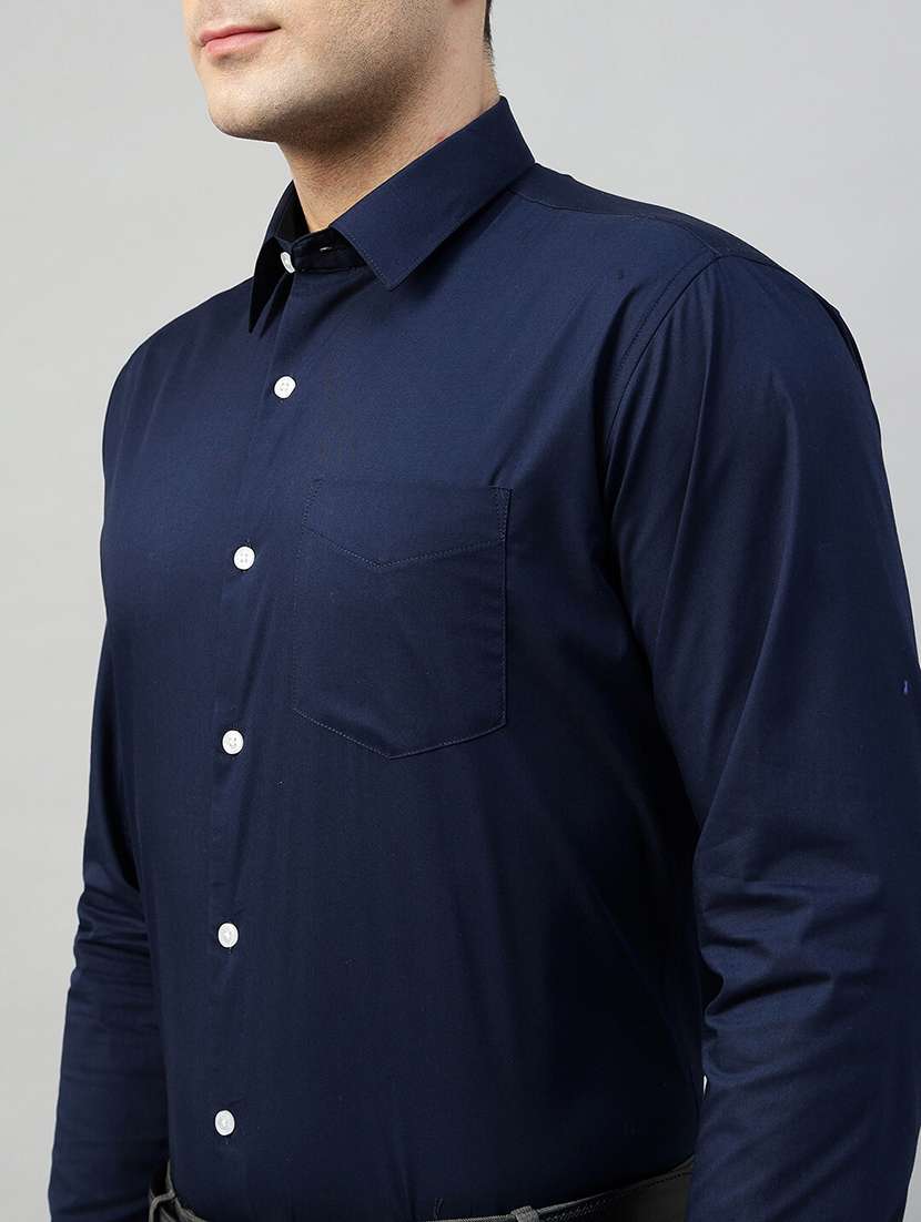 men solid collared long sleeve shirt - 22039550 -  Standard Image - 3
