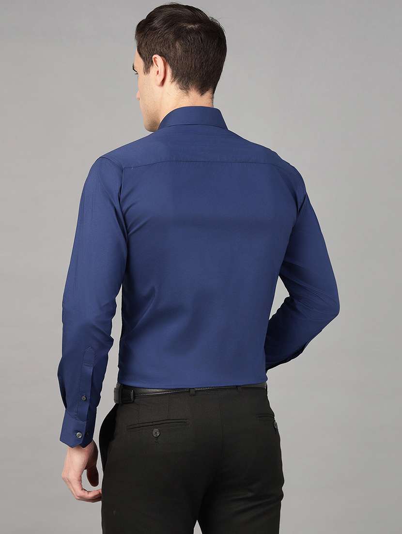 men solid collared long sleeve shirt - 22039552 -  Standard Image - 3