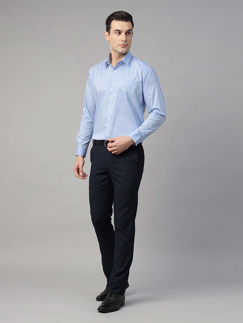 men solid collared long sleeve shirt - 22039553 -  Standard Image - 3