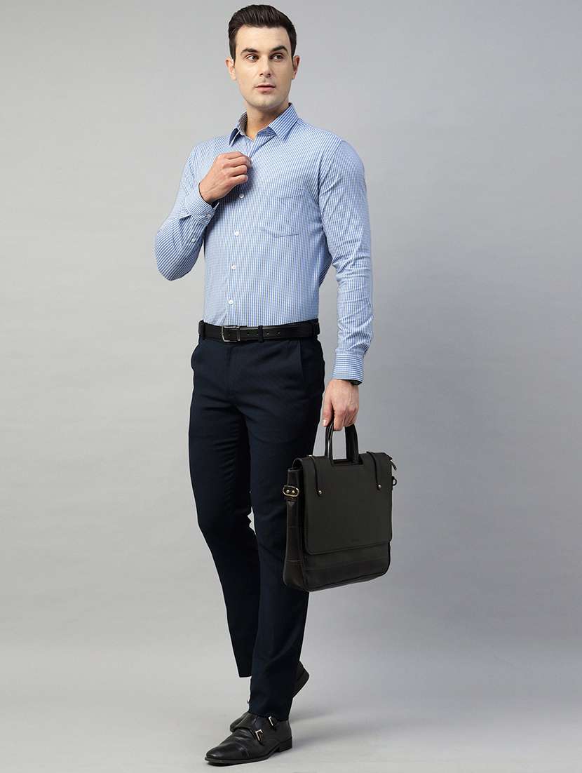 men checkered collared long sleeve shirt - 22039595 -  Standard Image - 3