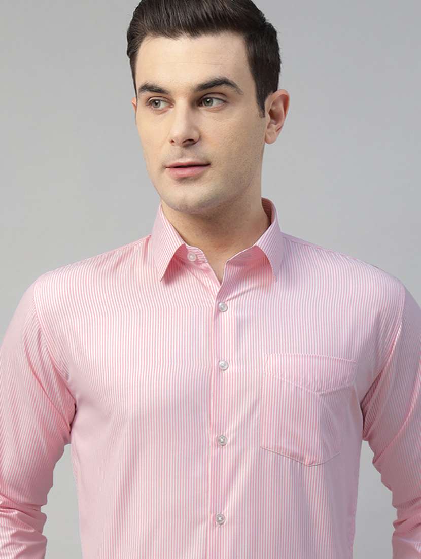 men striped collared long sleeve shirt - 22039602 -  Standard Image - 3