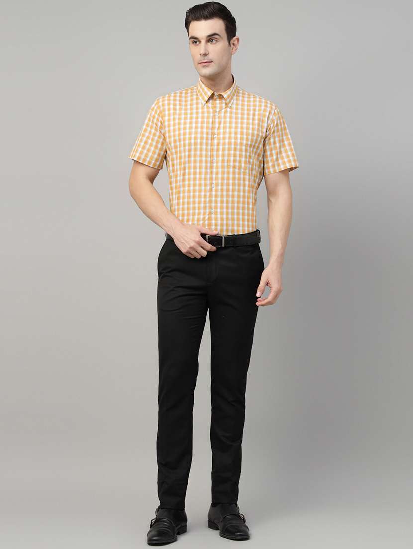 men checkered collared short sleeve shirt - 22039612 -  Standard Image - 3