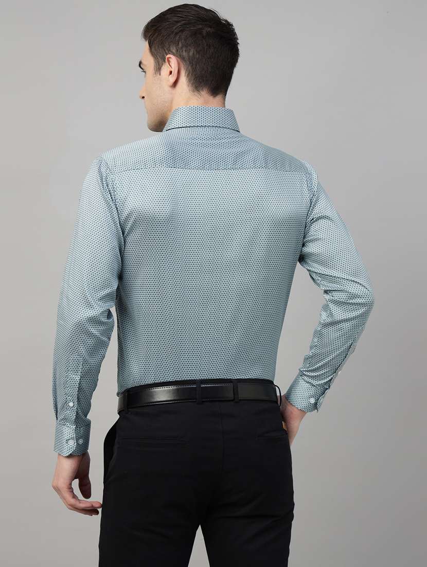 men printed collared long sleeve shirt - 22039616 -  Standard Image - 3
