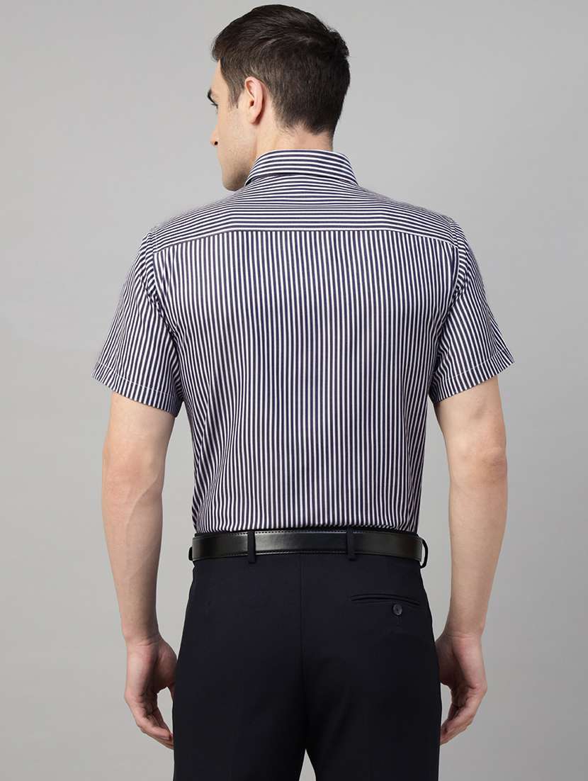 men striped collared long sleeve shirt - 22039622 -  Standard Image - 3