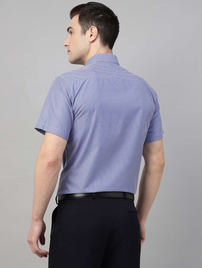 men striped collared long sleeve shirt - 22039624 -  Standard Image - 3