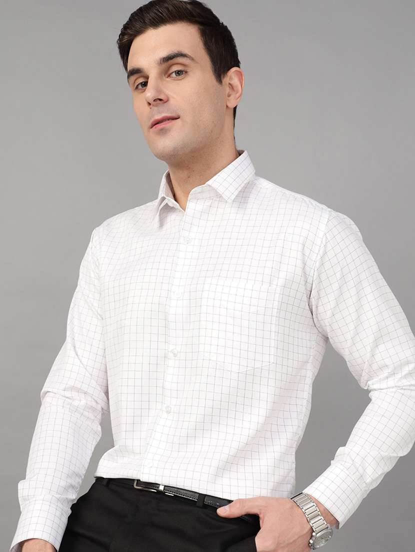 men checkered collared long sleeve shirt