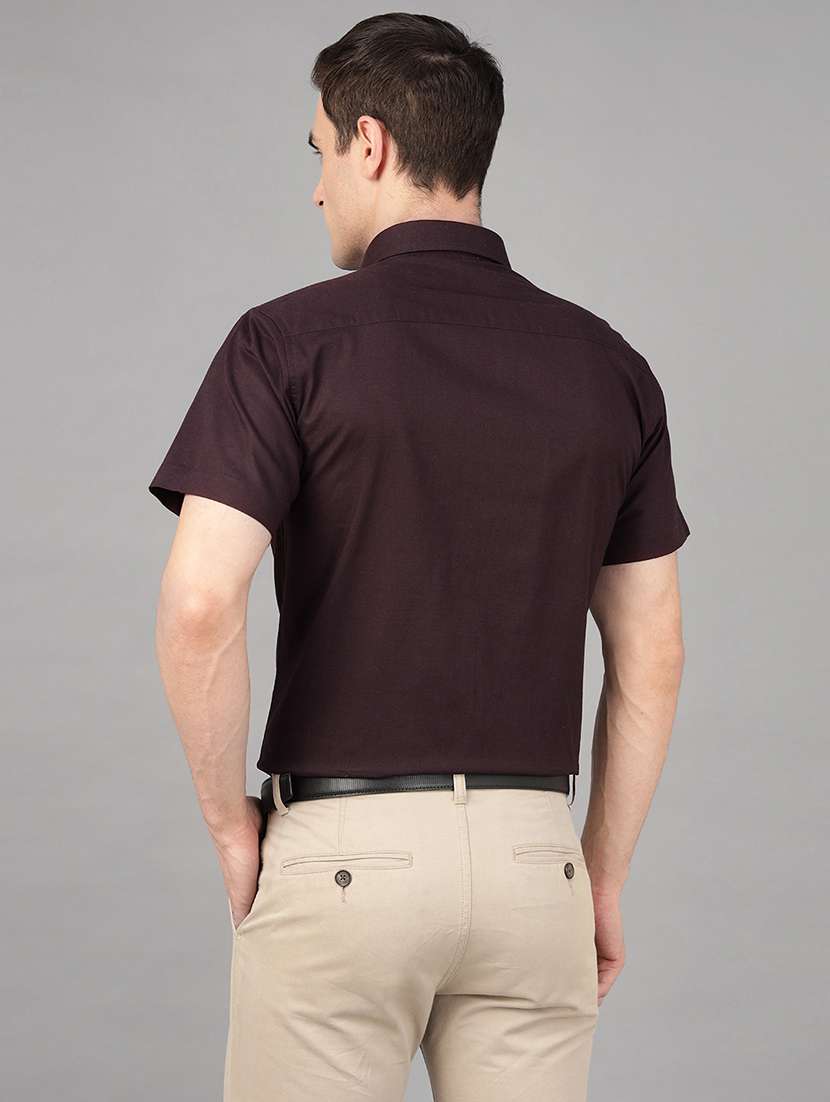 men collared short sleeve regular fit shirt - 22039631 -  Standard Image - 3