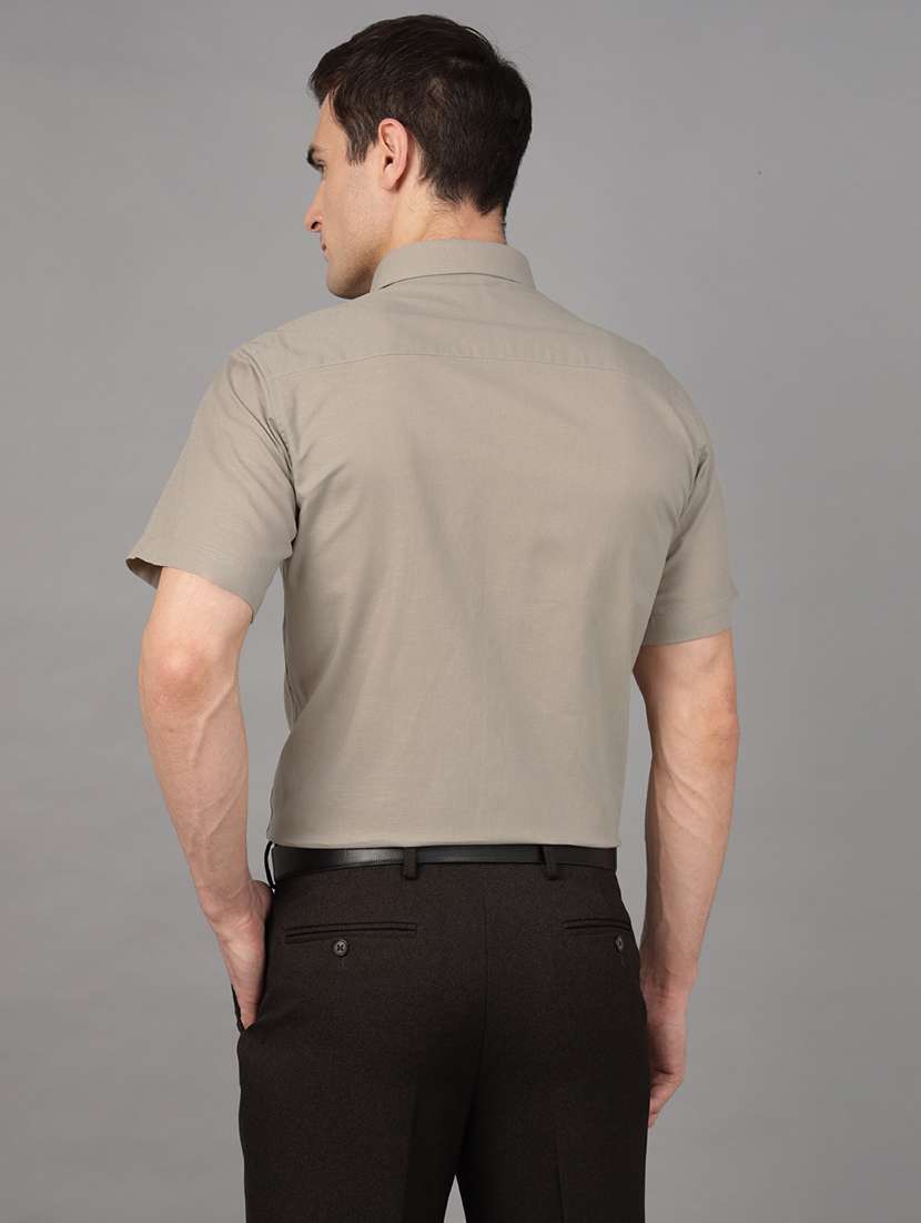 men collared short sleeve regular fit shirt - 22039632 -  Standard Image - 3