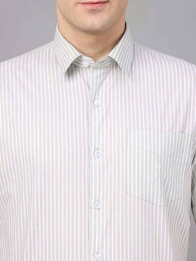 men striped collared short sleeve shirt - 22039638 -  Standard Image - 3