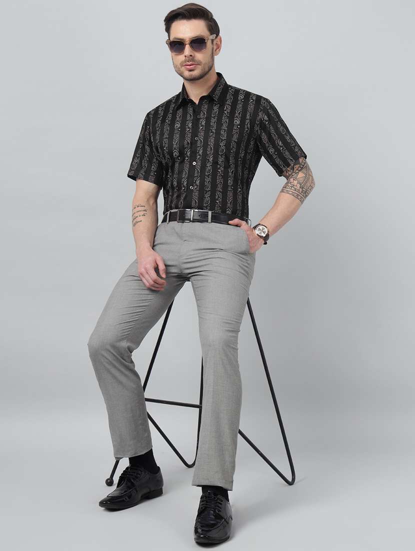 men collared short sleeve regular fit shirt - 22039645 -  Standard Image - 3