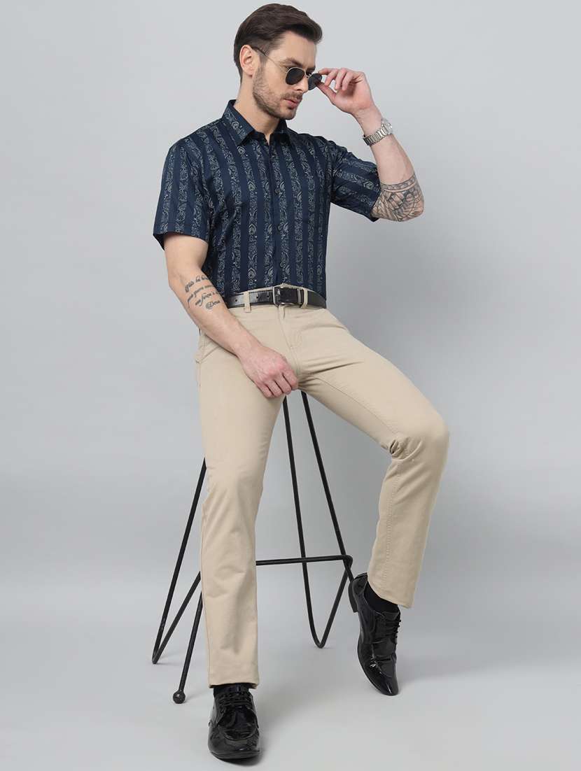 men collared short sleeve regular fit shirt - 22039646 -  Standard Image - 3