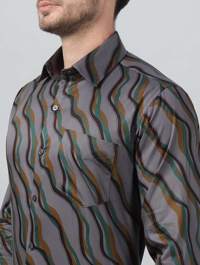 men collared long sleeve regular fit shirt - 22039651 -  Standard Image - 3