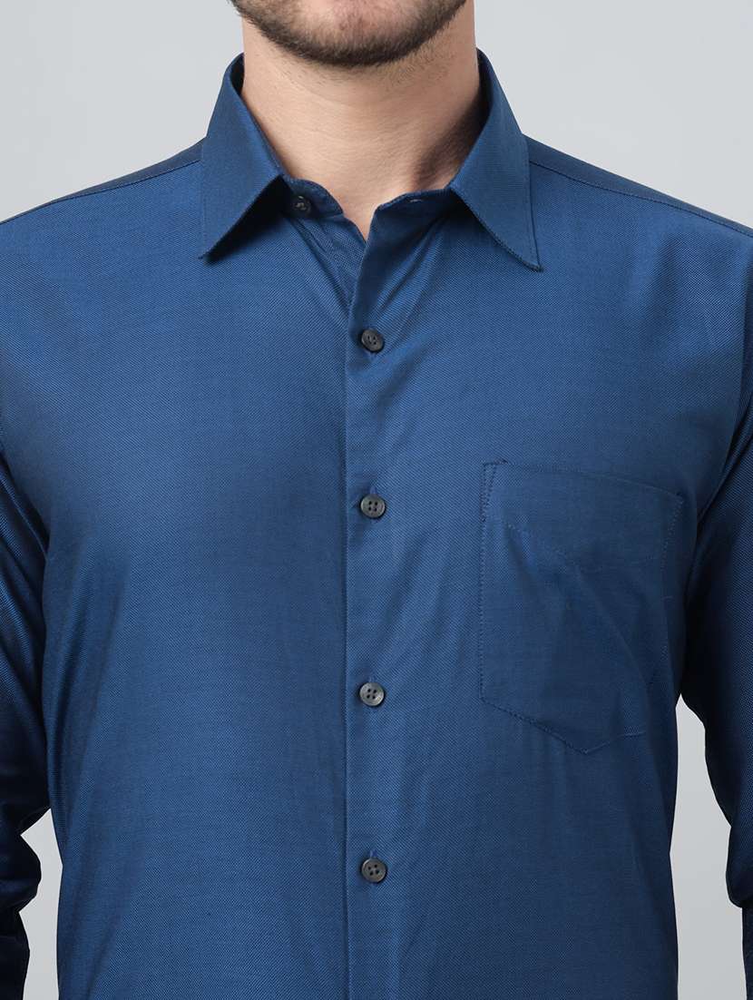 men solid collared long sleeve shirt - 22039654 -  Standard Image - 3