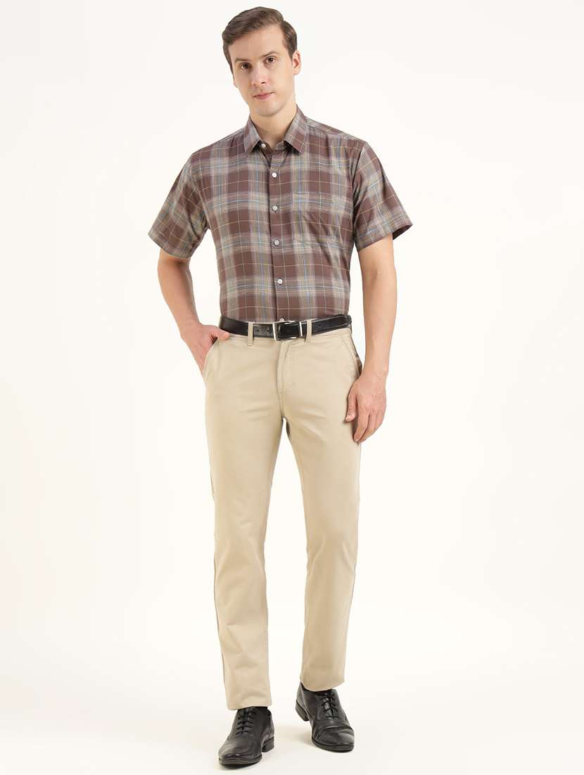 men checkered collared short sleeve shirt - 22039658 - Standard Image - 3