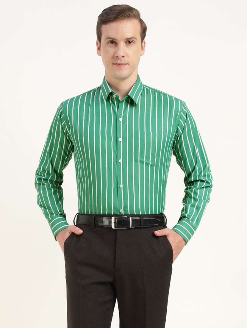 men collared long sleeve regular fit shirt