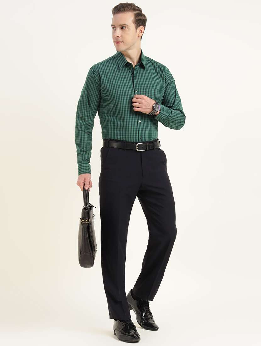 men checkered collared long sleeve shirt - 22039664 -  Standard Image - 3