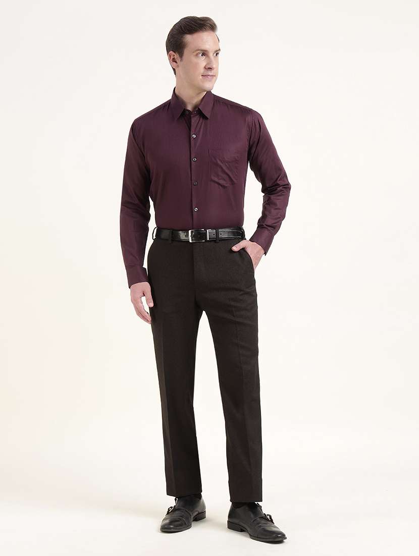 men collared long sleeve regular fit shirt - 22039665 -  Standard Image - 3