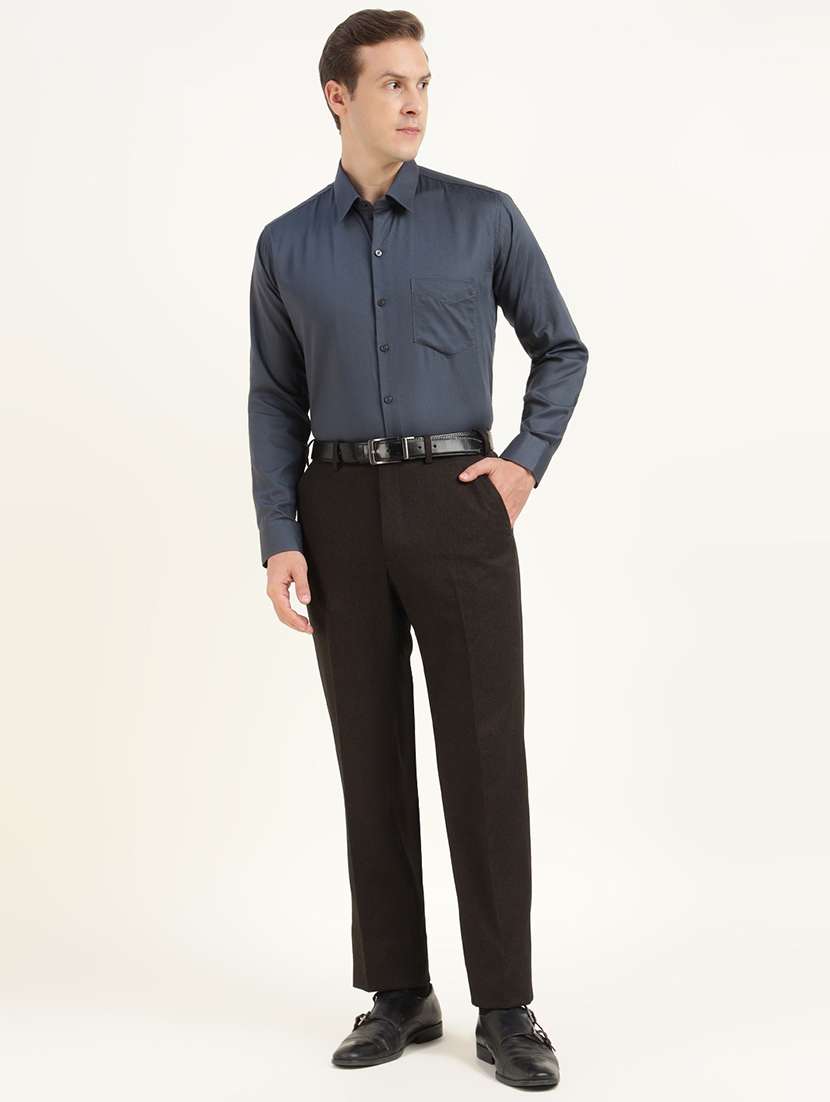 men collared long sleeve regular fit shirt - 22039666 -  Standard Image - 3