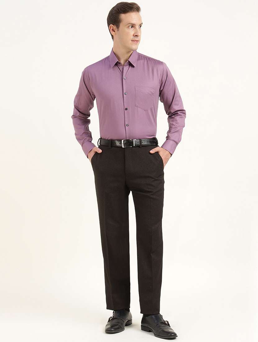 men solid collared long sleeve shirt - 22039667 -  Standard Image - 3