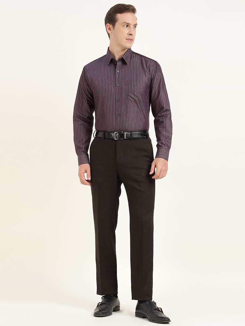 men collared long sleeve regular fit shirt - 22039674 - Standard Image - 3