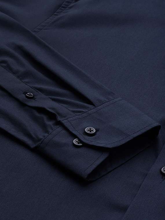 men solid collared long sleeve shirt - 22039677 -  Standard Image - 3