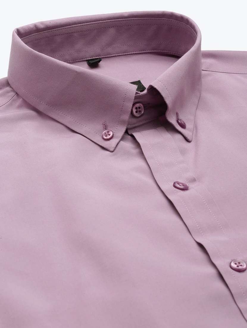 men solid collared long sleeve shirt - 22039681 -  Standard Image - 3