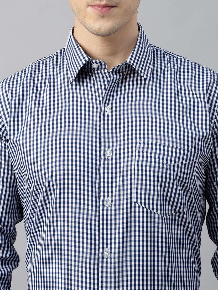 men checkered collared long sleeve shirt - 22039685 -  Standard Image - 3
