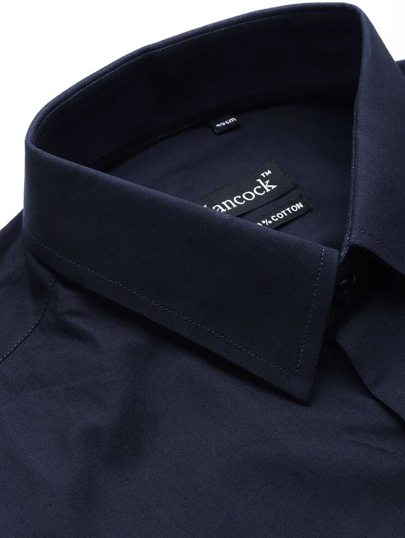 men solid collared short sleeve regular fit shirt - 22039689 -  Standard Image - 3