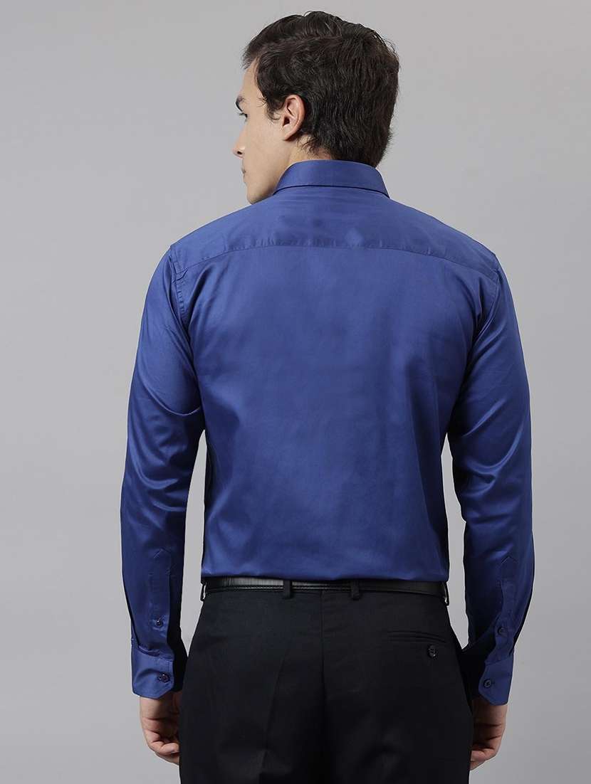 men solid collared long sleeve shirt - 22039694 -  Standard Image - 3