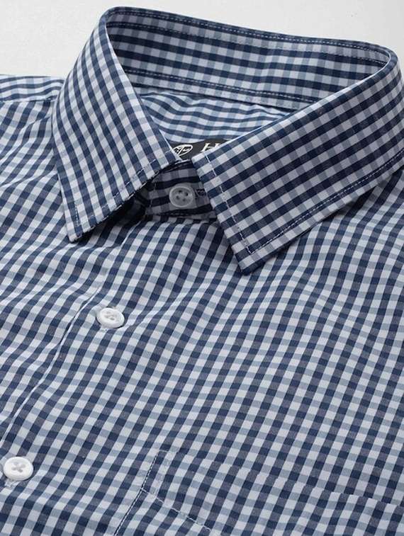 men checkered collared short sleeve shirt - 22039696 -  Standard Image - 3