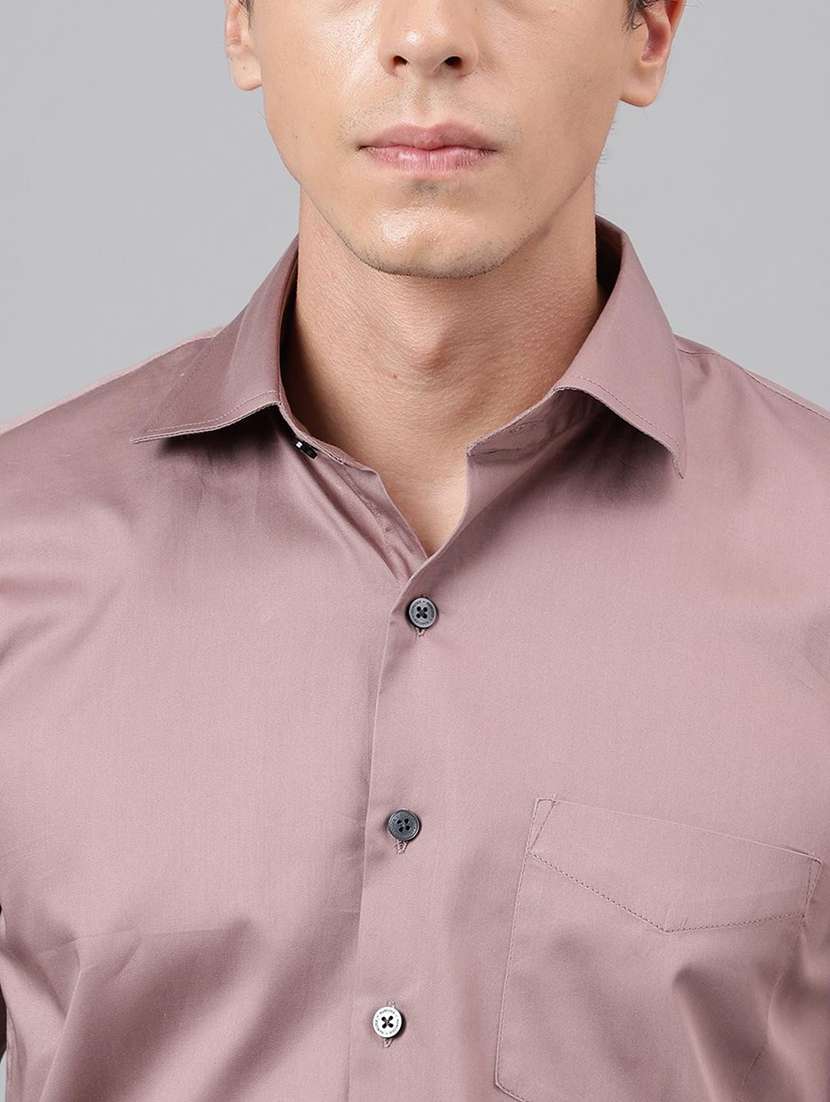 men solid collared long sleeve shirt - 22039697 -  Standard Image - 3