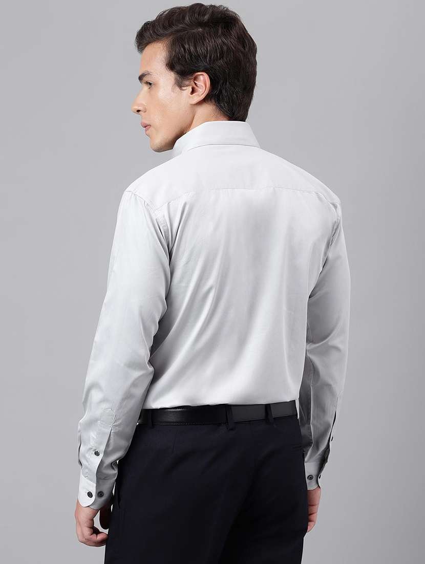 men solid collared long sleeve shirt - 22039698 -  Standard Image - 3
