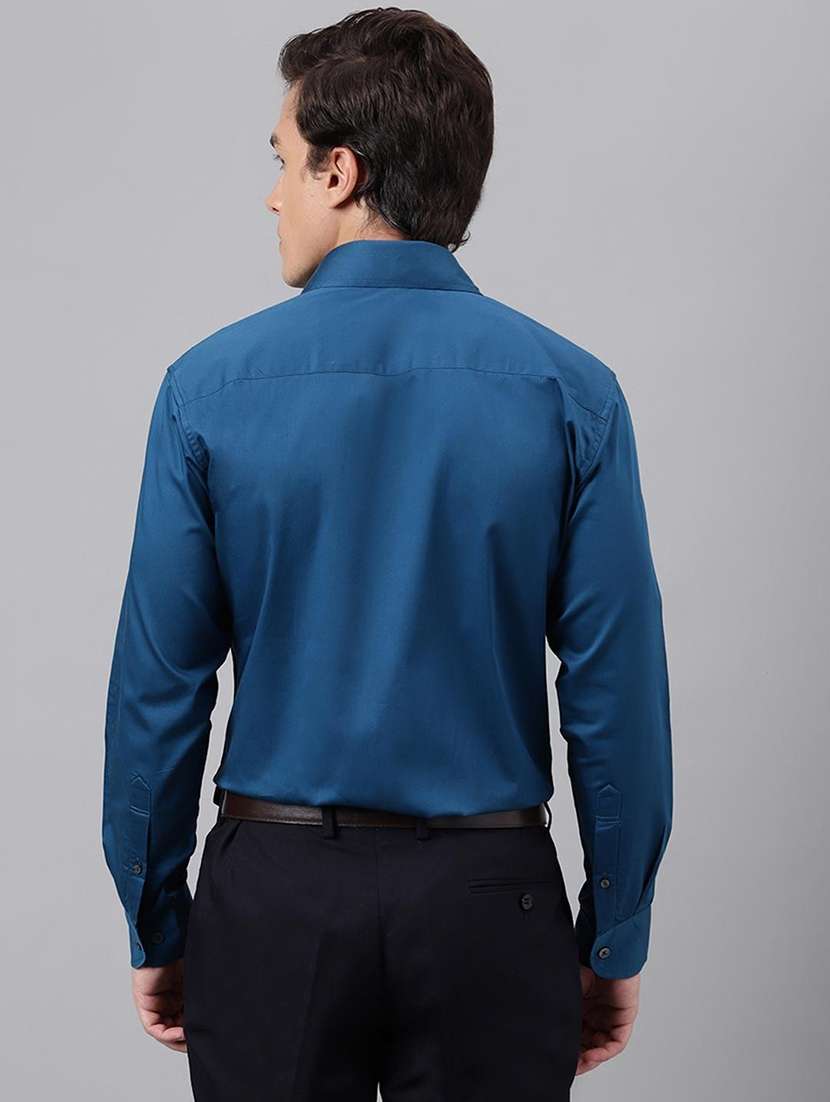 men solid collared long sleeve shirt - 22039700 -  Standard Image - 3