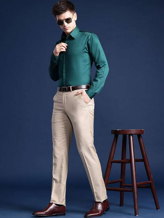 men solid collared long sleeve shirt - 22039703 -  Standard Image - 3