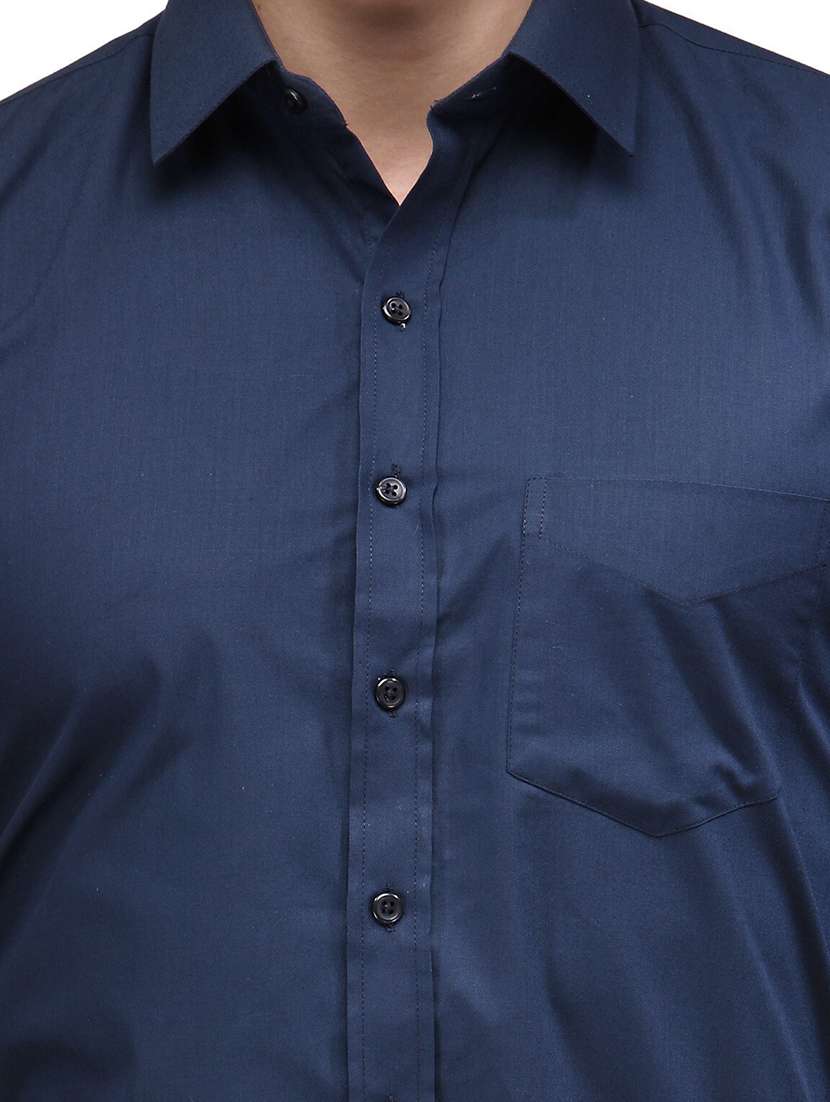 men solid collared long sleeve shirt - 22039706 - Standard Image - 3