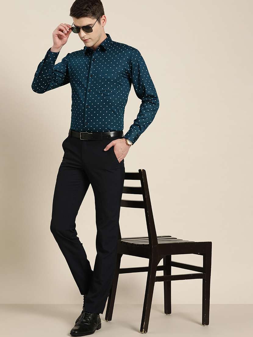men printed collared long sleeve shirt - 22039708 -  Standard Image - 3