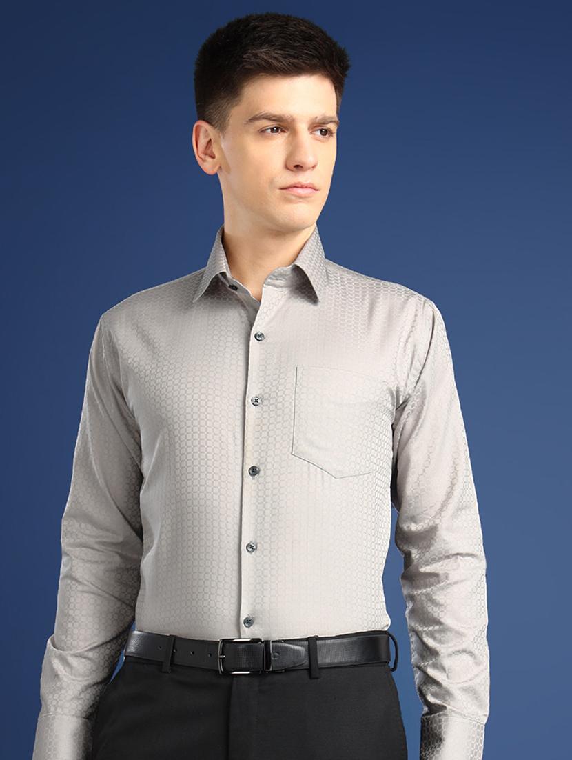 men self designed collared long sleeve shirt - 22039714 - Zoom Image - 0