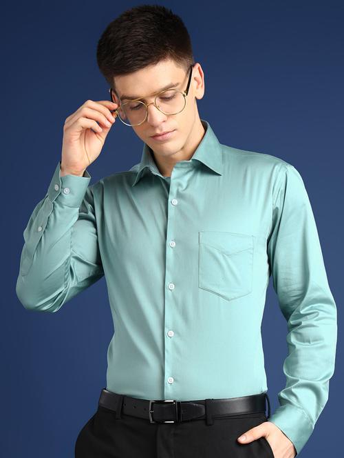 men solid collared long sleeve shirt - 22039715 - Standard Image - 0