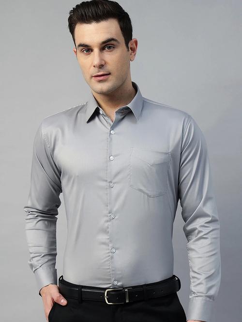 men collared long sleeve regular fit shirt - 22039717 -  Standard Image - 0