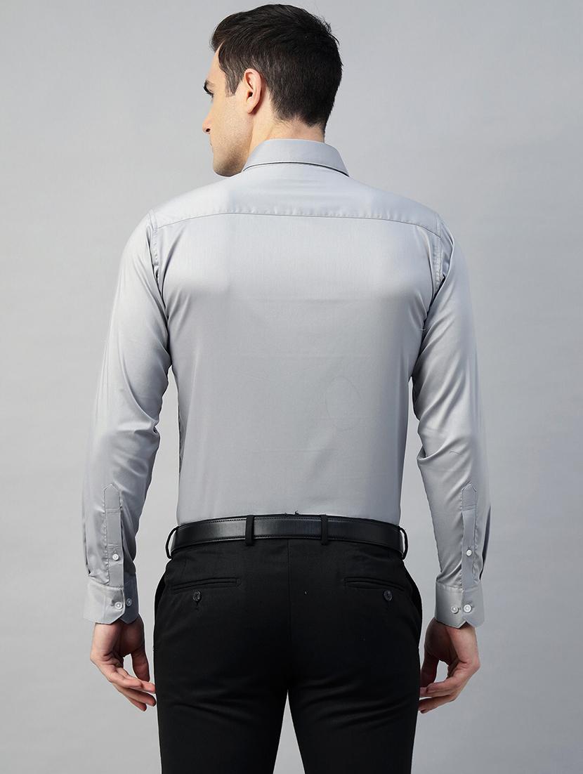 men collared long sleeve regular fit shirt - 22039717 - Standard Image - 3