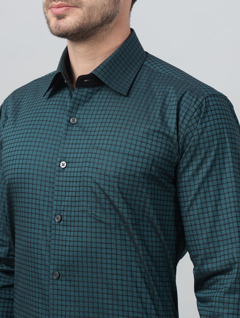 men checkered collared long sleeve shirt - 22039718 - Standard Image - 3