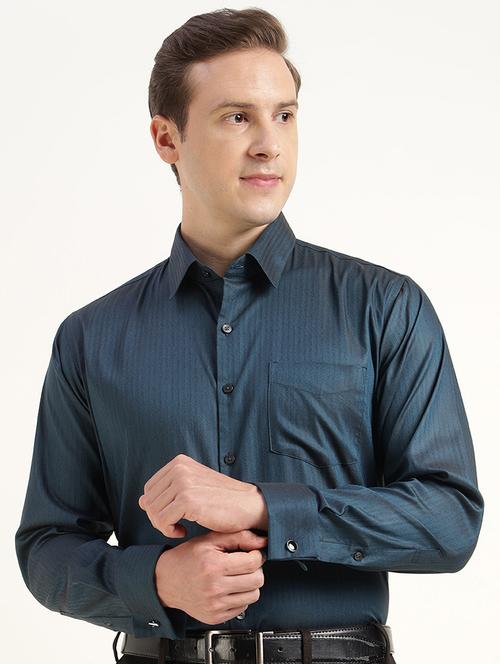 men solid collared long sleeve shirt - 22039719 - Standard Image - 0