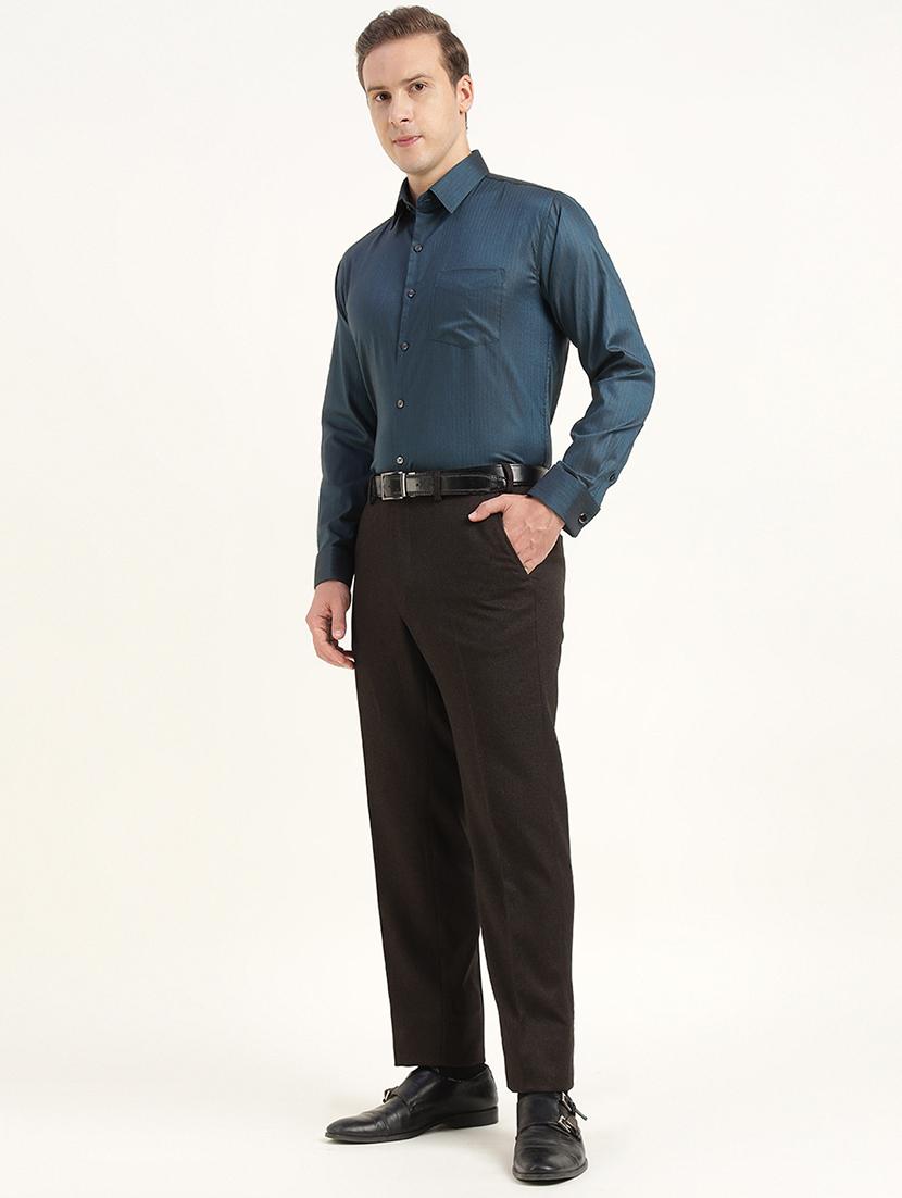 men solid collared long sleeve shirt - 22039719 - Standard Image - 3