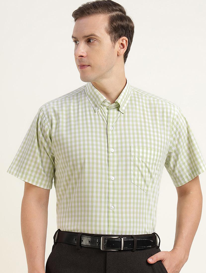 men collared short sleeve regular fit shirt