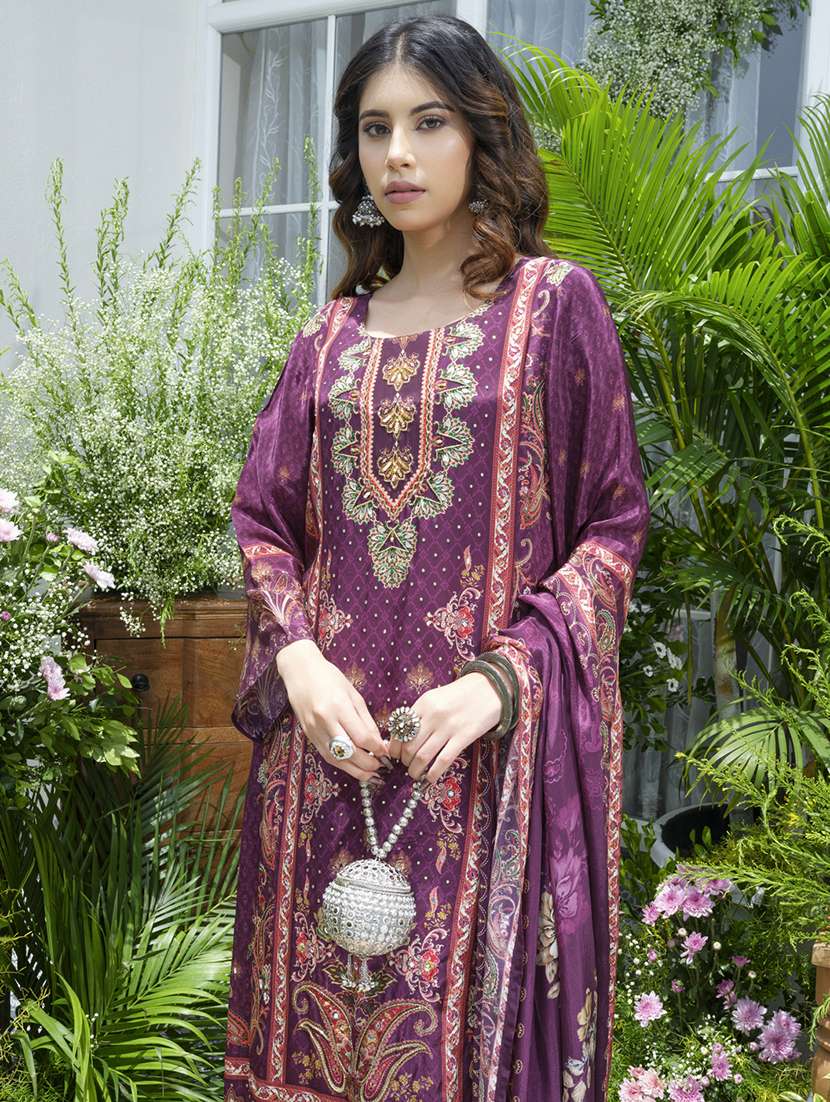 women printed kurta and pant with dupatta set - 22039753 -  Standard Image - 5