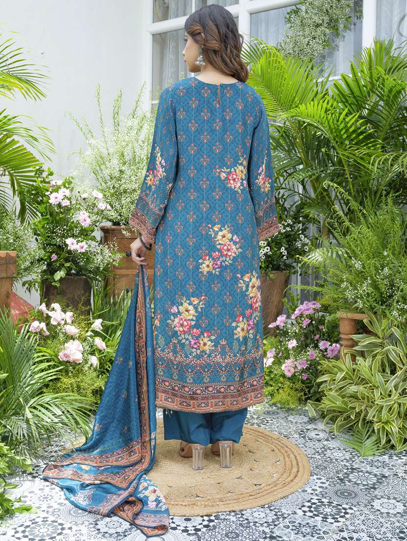 women printed kurta and pant with dupatta set - 22039755 - Standard Image - 3