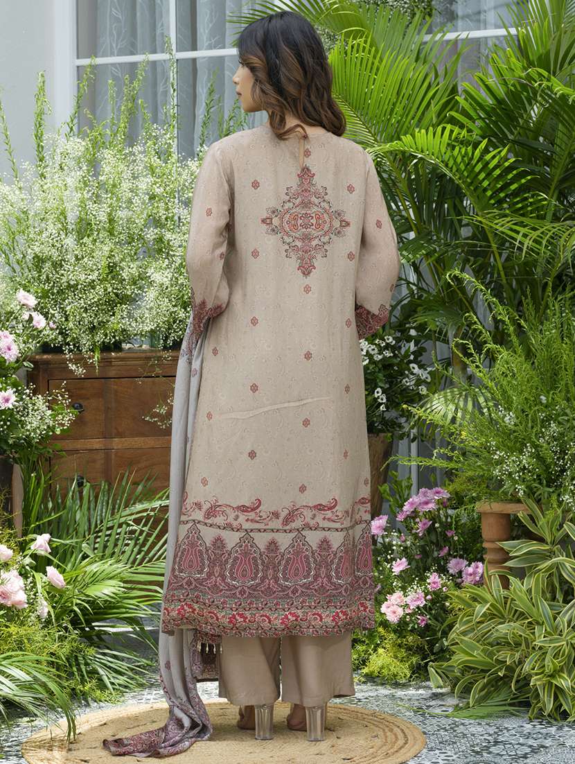 women printed kurta and pant with dupatta set - 22039757 - Standard Image - 3