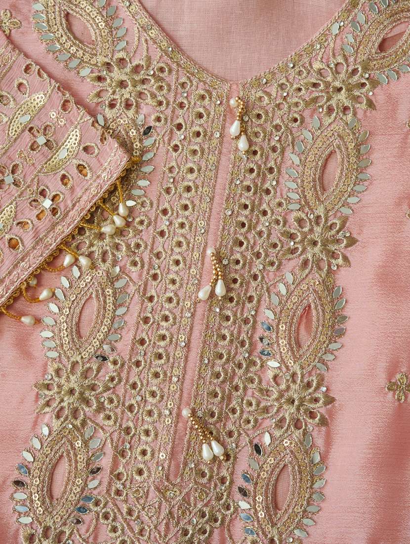 women embroidered kurta and palazzo with dupatta set - 22039765 -  Standard Image - 5