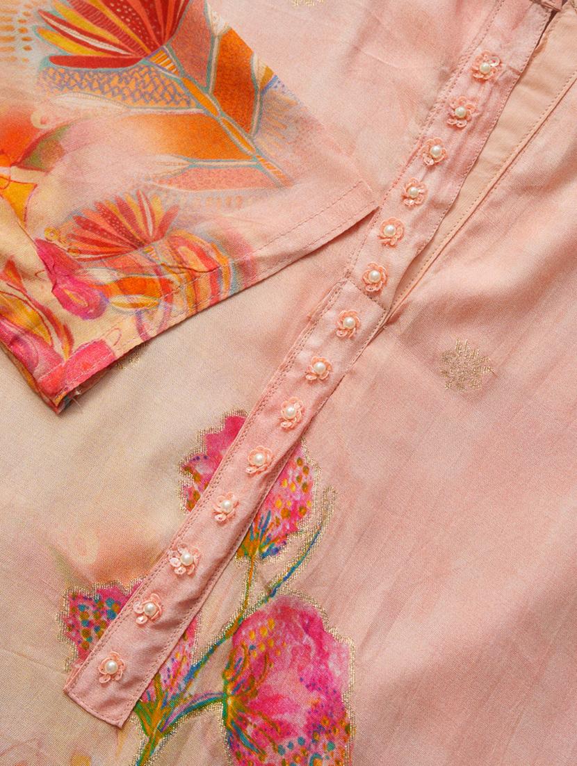 women floral print three quarter sleeve ethnic co-ord set - 22039785 - Standard Image - 5